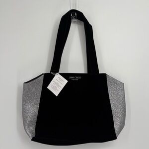 NWT Jimmy Choo Parfums Black Tote Bag with Silver Accents
